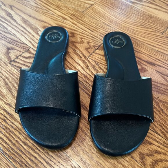 Solei Sea Jolie Slide Sandals – Black, Size 9 - Picture 3 of 5